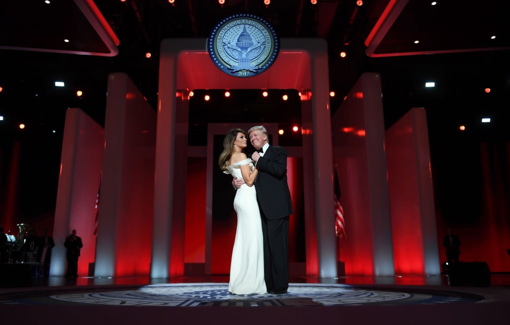Melania Trump's Herve Pierre Inauguration Dress 2017