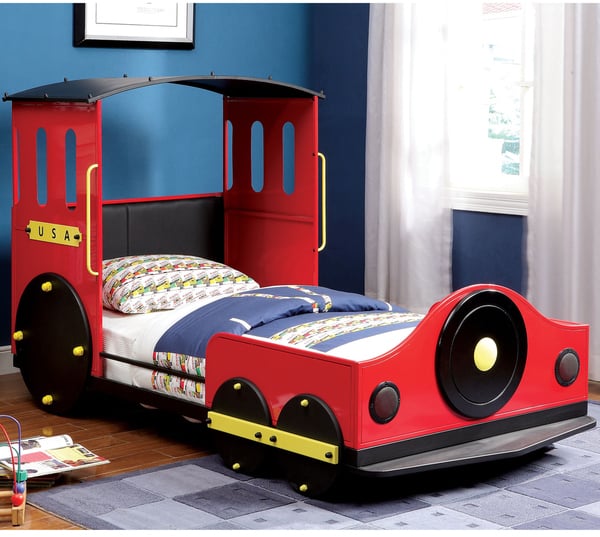 Train Locomotive Metal Youth Bed