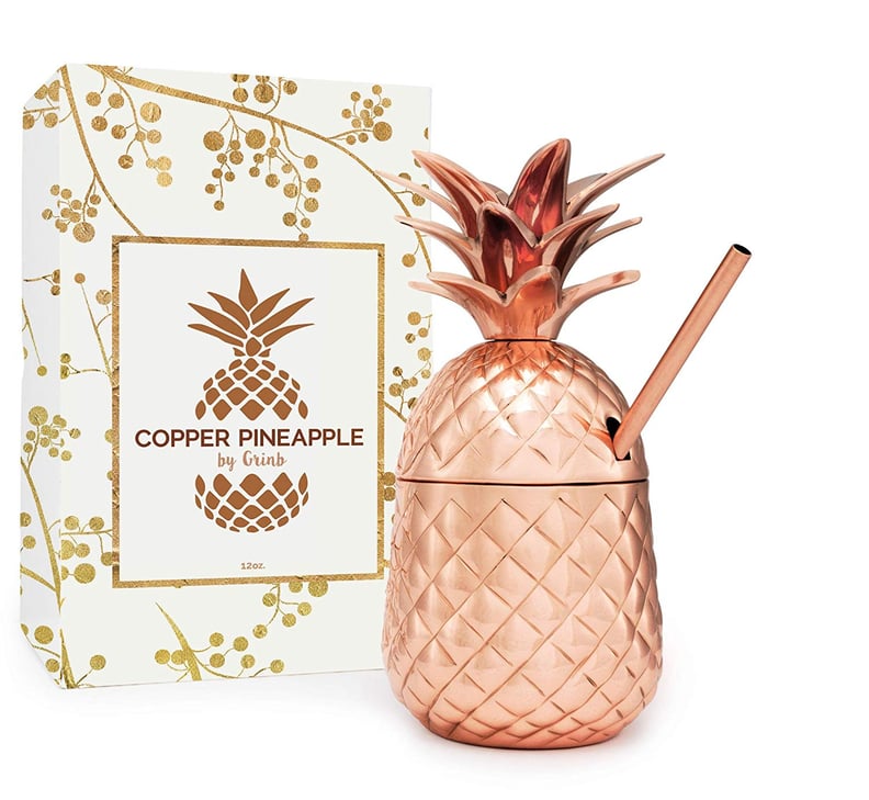 Solid Copper Pineapple Tumbler