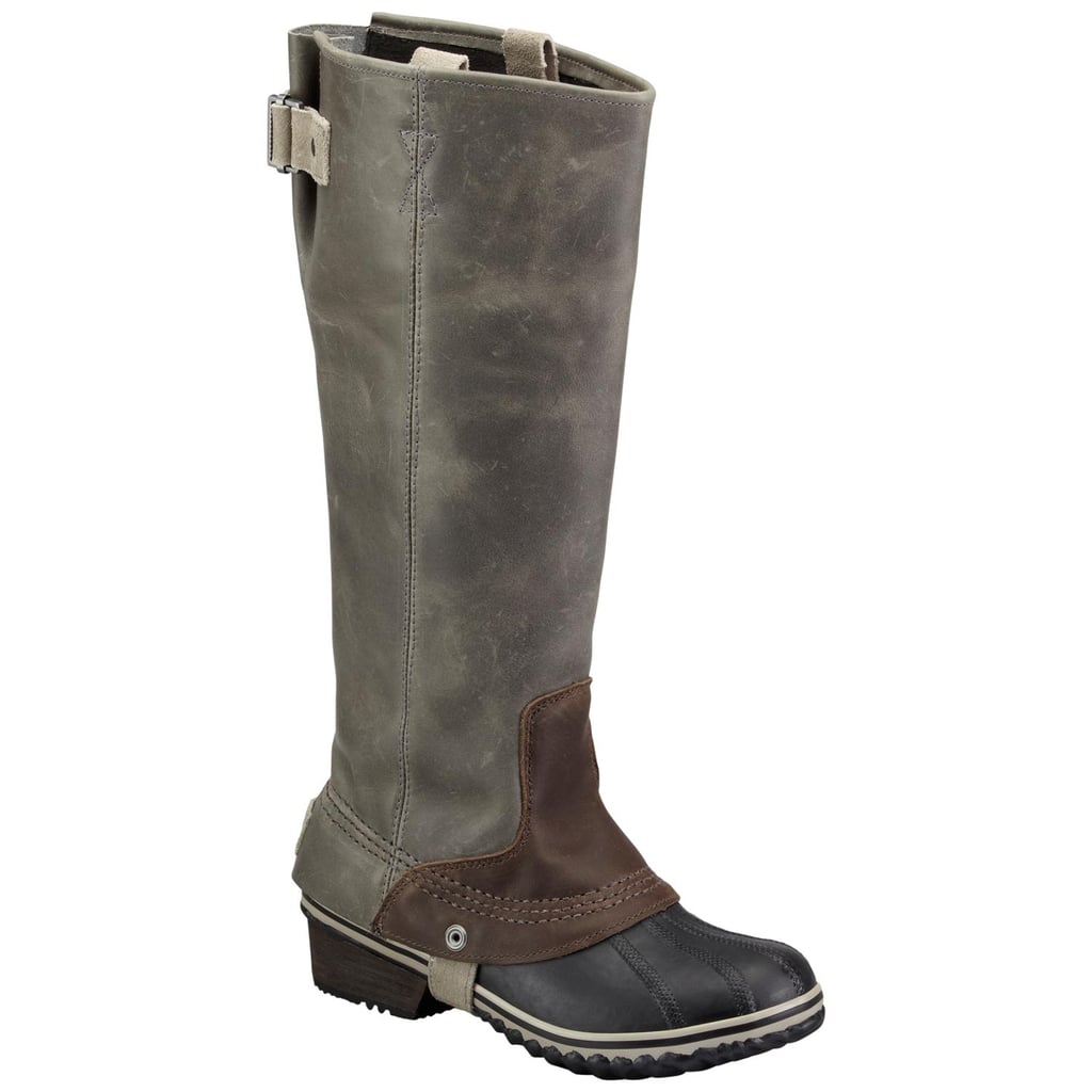Don't believe for one second that boots have to be chunky and cumbersome to keep your feet and legs warm. This pair of Slimpack Riding Boots from Sorel ($210) has all the sleek appeal of a pair of stilettos and more warmth than you could ask for.
— Justin Fenner, assistant editor