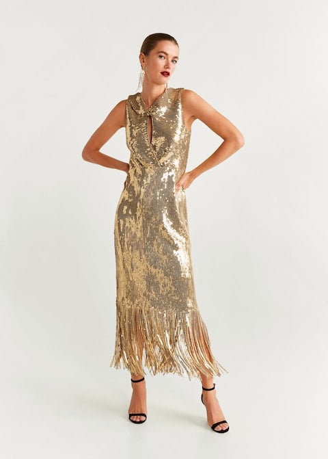 Mango Sequined Gown