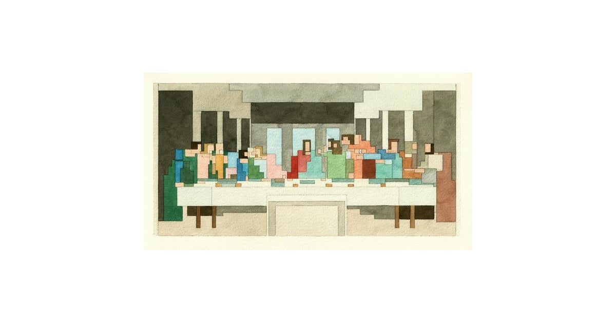 “The Last Supper” | 8-Bit Watercolor Art | POPSUGAR Tech Photo 12