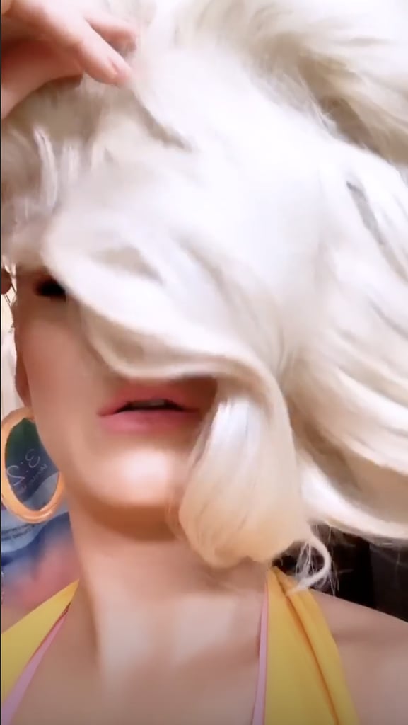 Katy Perry With Shoulder Length Platinum Blond Hair May 2019