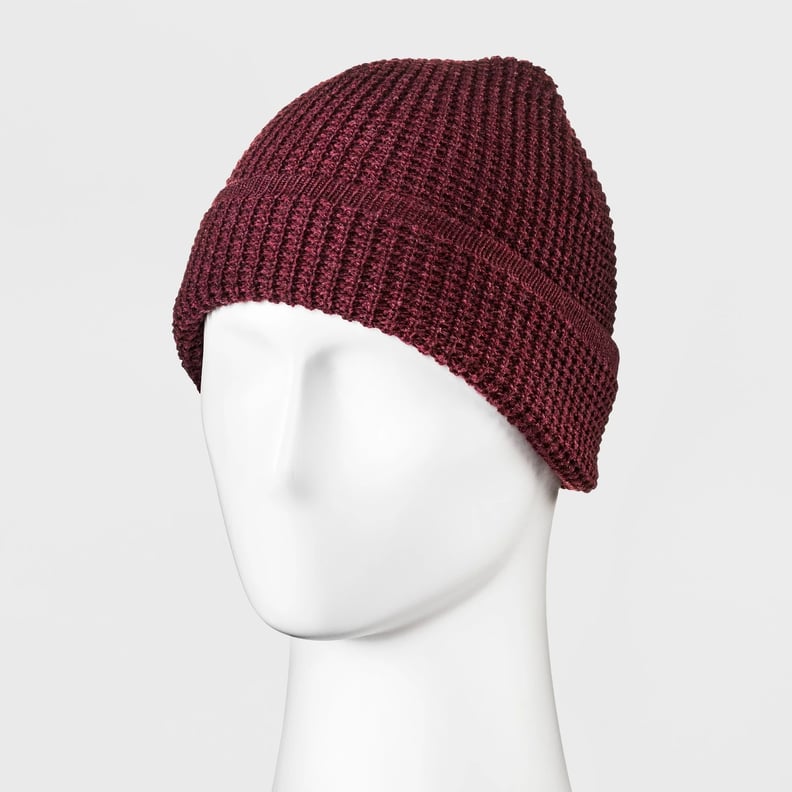 Men's Waffle Knit Fisherman Cuff Beanies