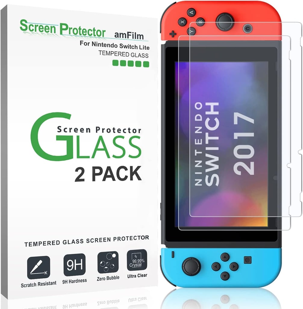 amFilm Tempered Glass Screen Protector for Nintendo Switch 2017