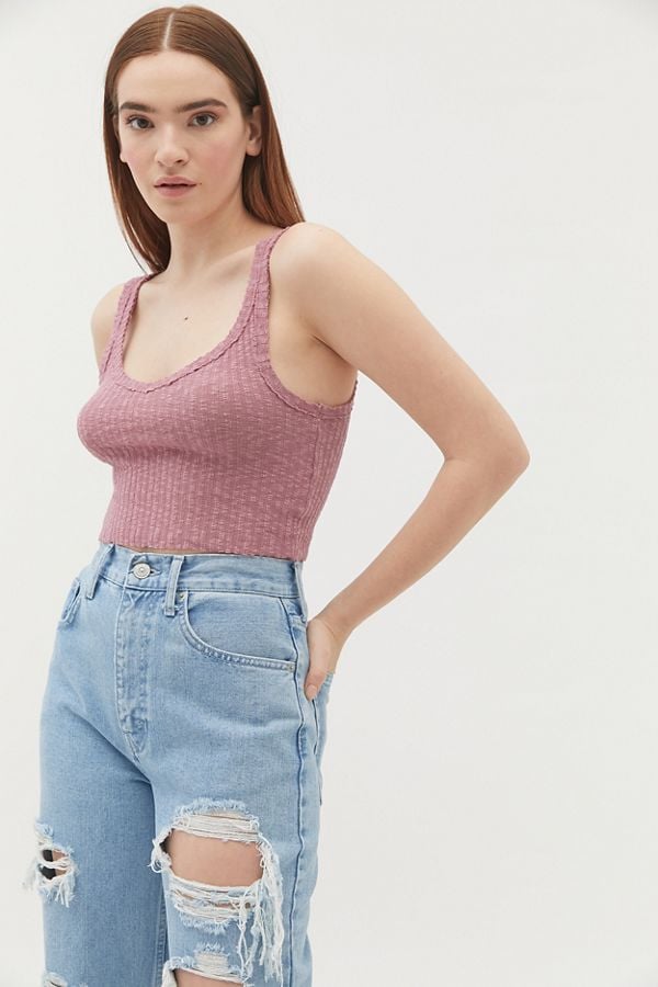 UO Ribbed Cropped Tank Top