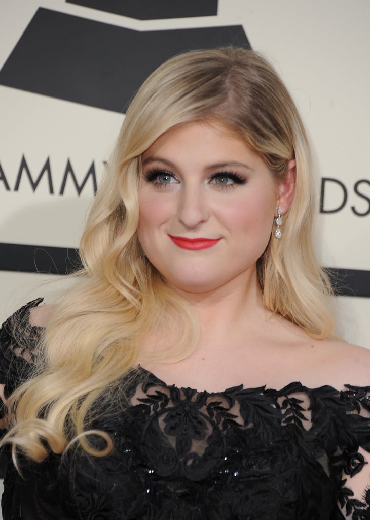 Meghan Trainor Hair and Makeup at the Grammys 2015 Red Carpet