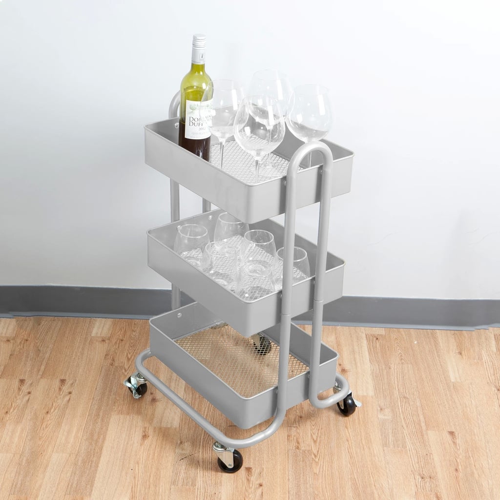 Mind Reader Heavy Duty Three Tier Metal All Purpose Mobile Utility Cart