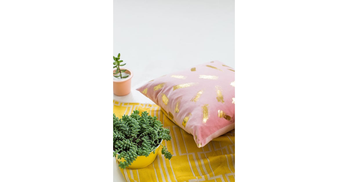 GoldFoil Throw Pillow The Most Beautiful Spring HomeDecor DIYs