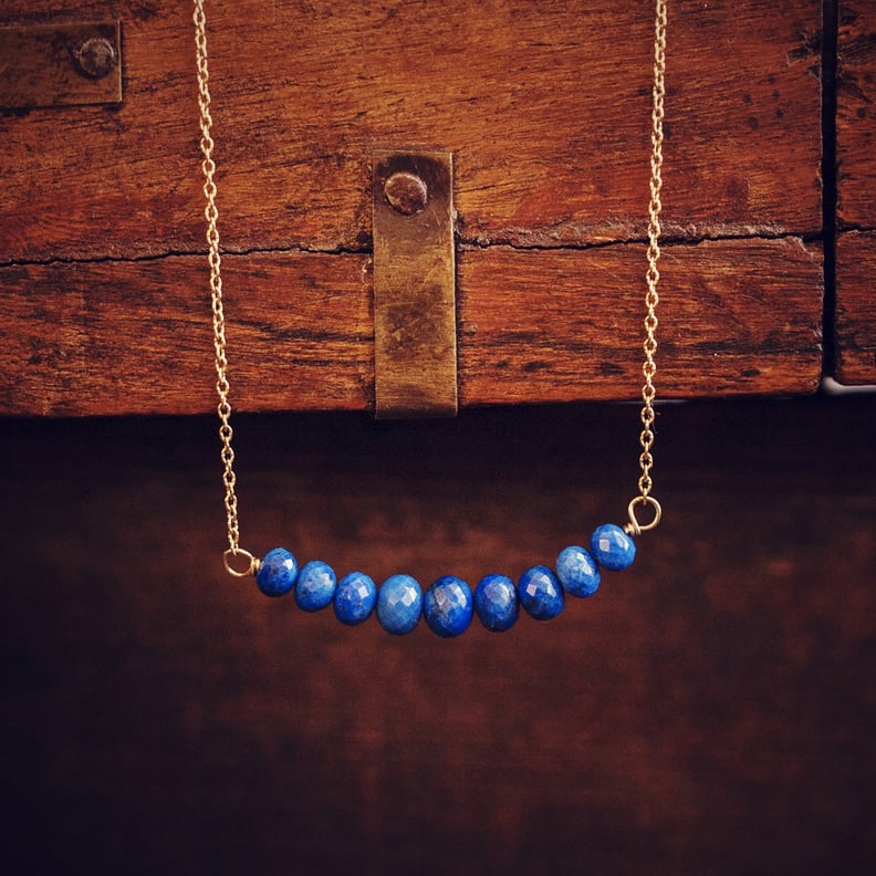 Lapis Bar Necklace