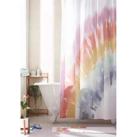 Selena Rainbow Tie-Dye Shower Curtain