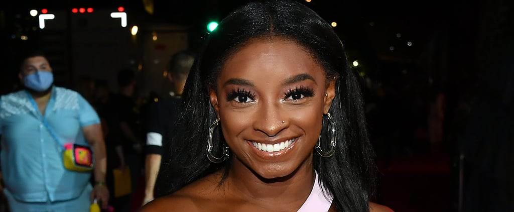 Simone Biles in White Corset Top, Mules With Jonathan Owens