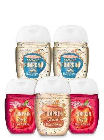 Bath & Body Works Pumpkin Treats PocketBac Hand Sanitizers, 5-Pack