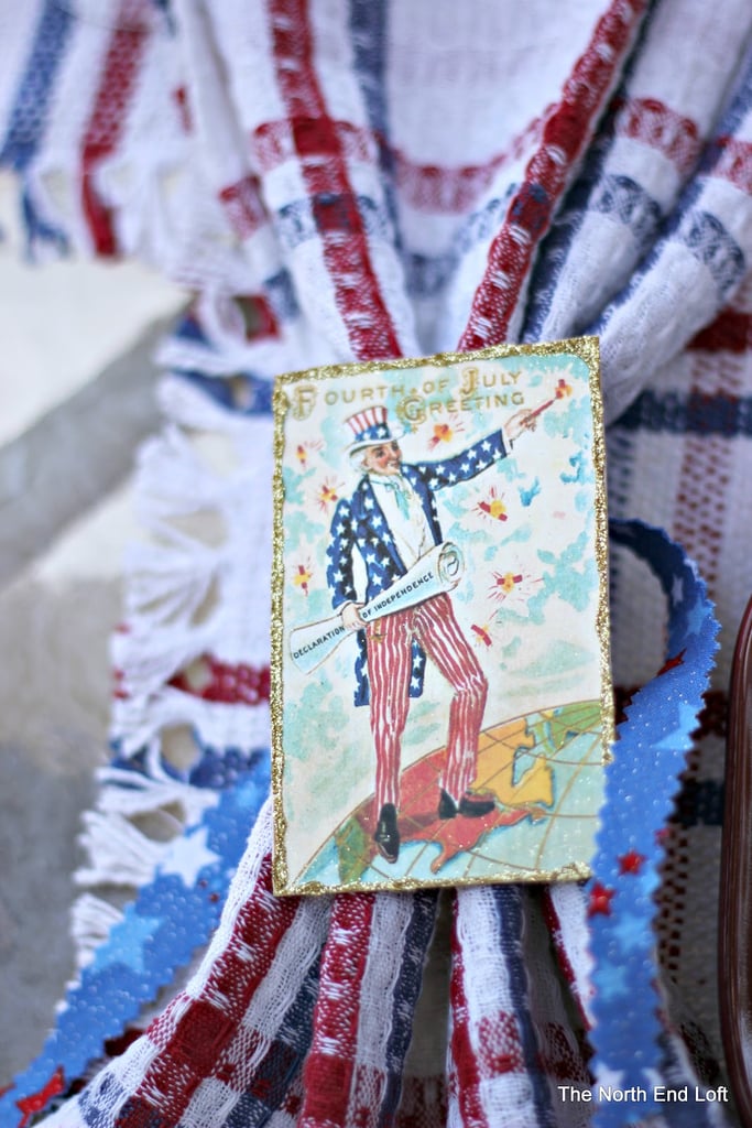 Impress Fourth of July dinner guests with your craftiness by turning vintage art into DIY napkin ring holders. They look gorgeous on the table and are easier to make than they look!
