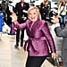 Hillary Clinton Wearing Purple Gingham Argent Blazer