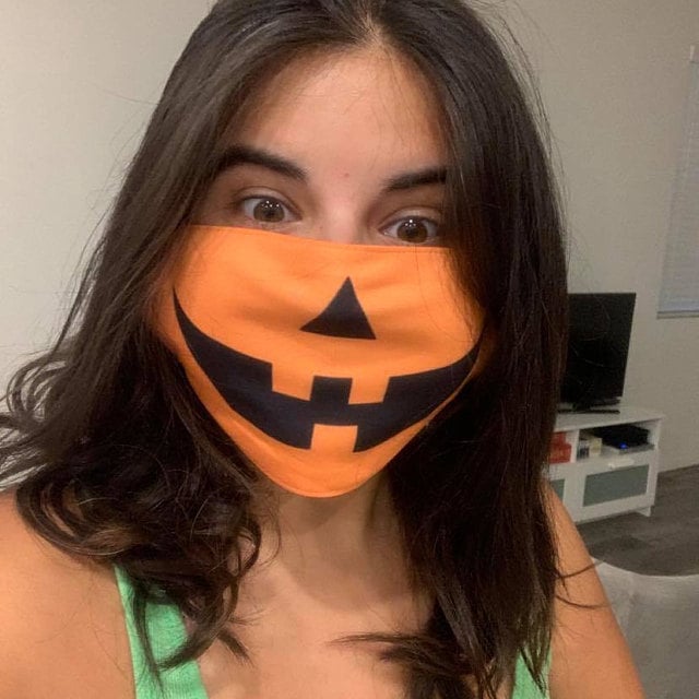 Pumpkin Jack-O'-Lantern Face Mask