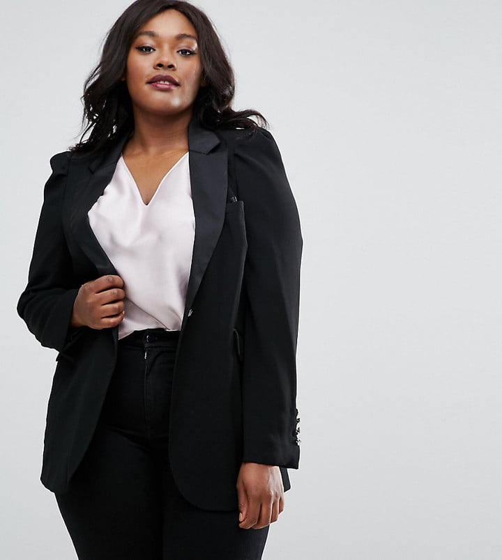 plus size black tuxedo jacket