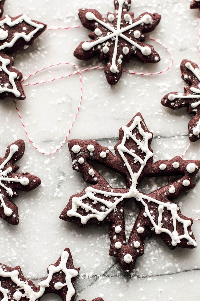 Chocolate Snowflake Cookies