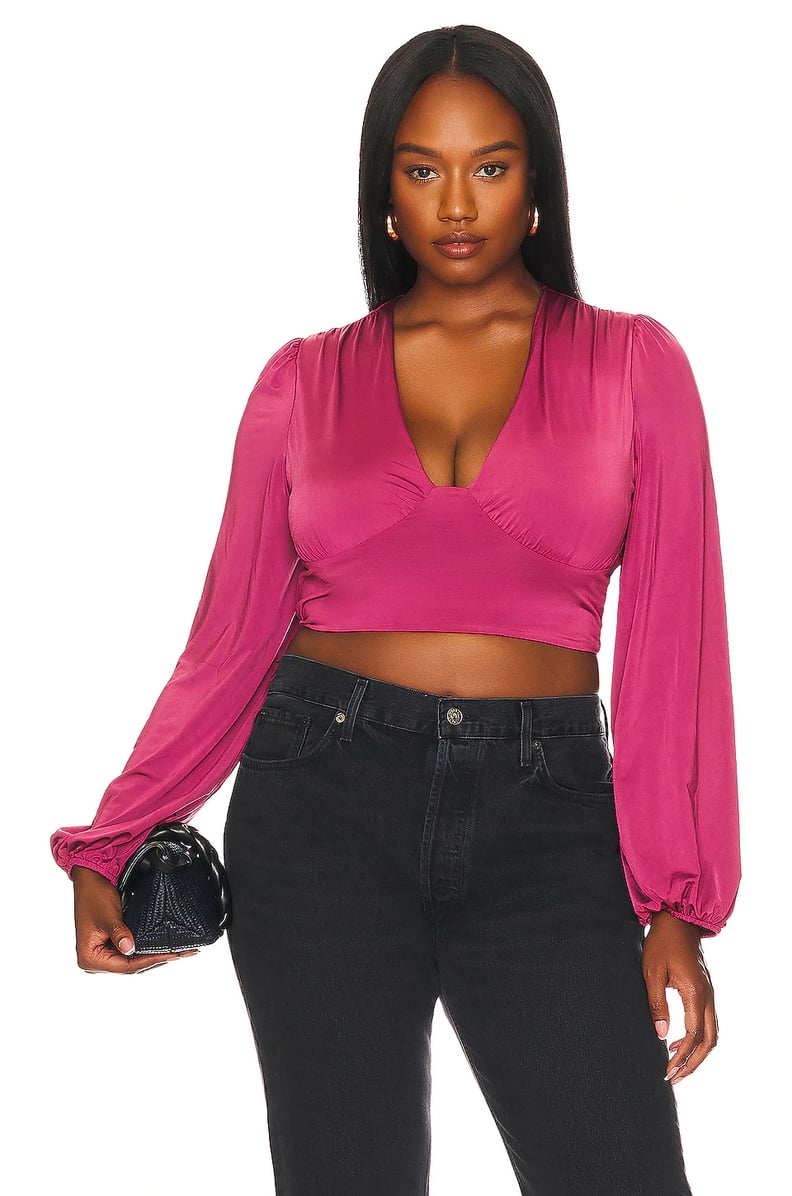 Remi x Revolve Stephanie Top in Wine Red