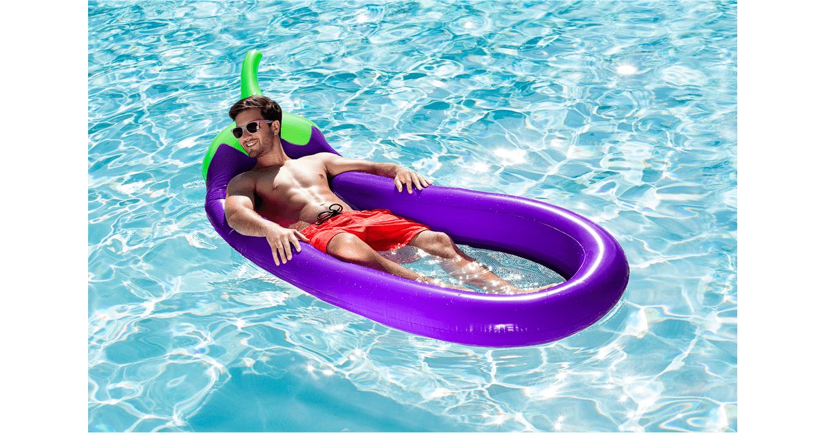 eggplant emoji pool float