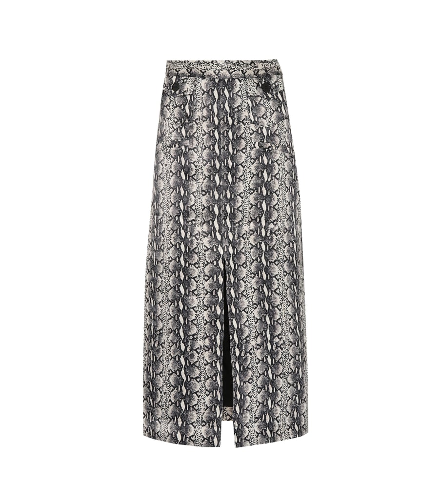 Alexa Chung Snake-Printed Skirt