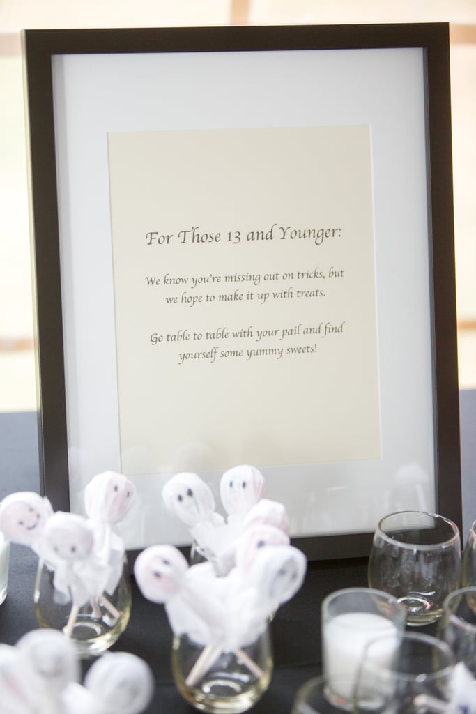 If your wedding is on the day of Halloween, this is a great way to make sure your younger guests are still getting in on the fun.