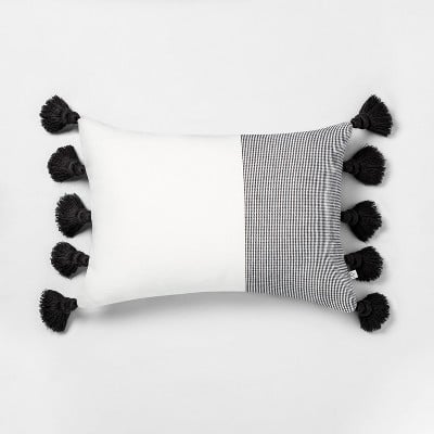 Hearth & Hand With Magnolia 14" x 20" Textured Colorblock Lumbar Pillow