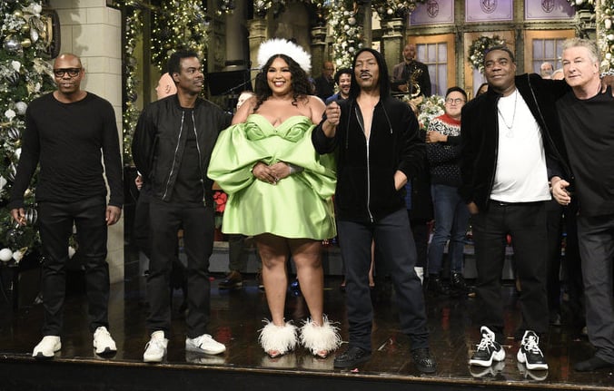 Lizzo's SNL Afterparty Outfit Included Wild Feathered Heels