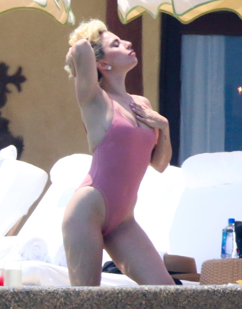 Lady Gaga Wearing Swimsuit in Mexico After Breakup July 2016