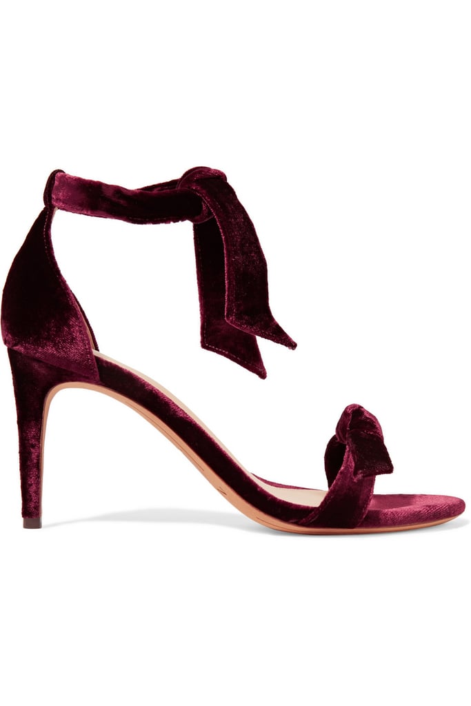 Alexandre Birman Clarita Bow-Embellished Velvet Sandals ($695) | Fall ...