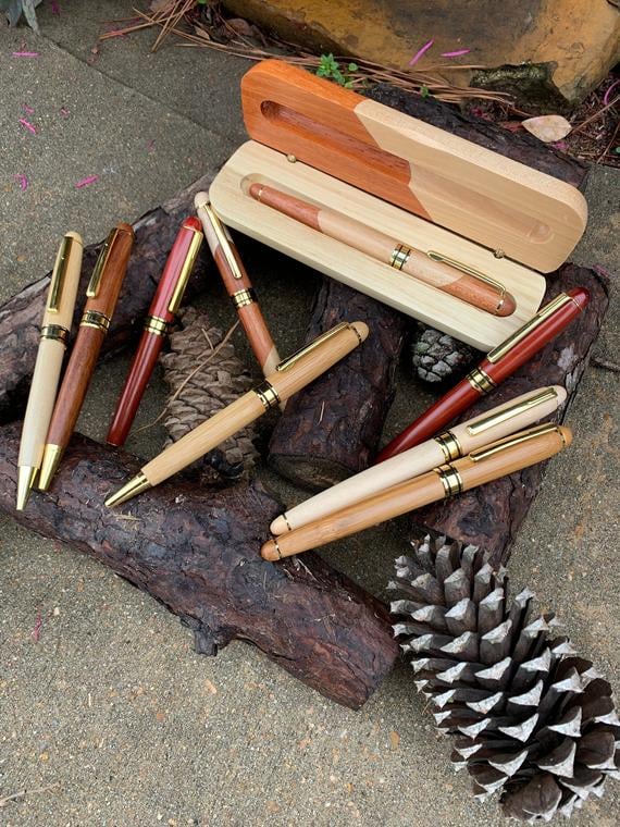 Personalized Multi-colour Wooden Pen Set