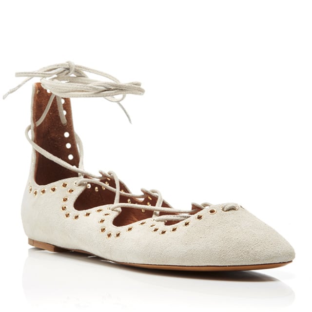 Isabel Marant Leo Leather Lace Up Flats ($510)