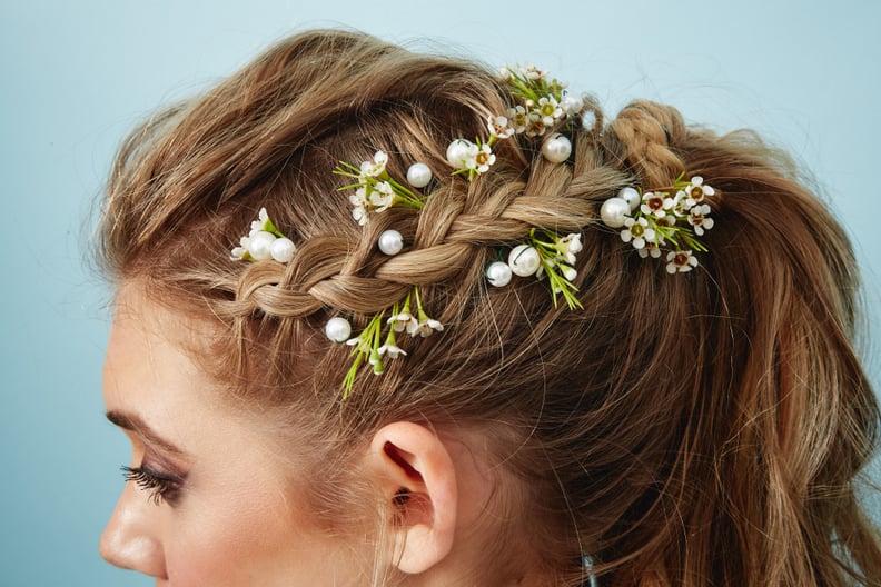 The Flower Piece: Pearl Hair Pins With Wax Flower Accents