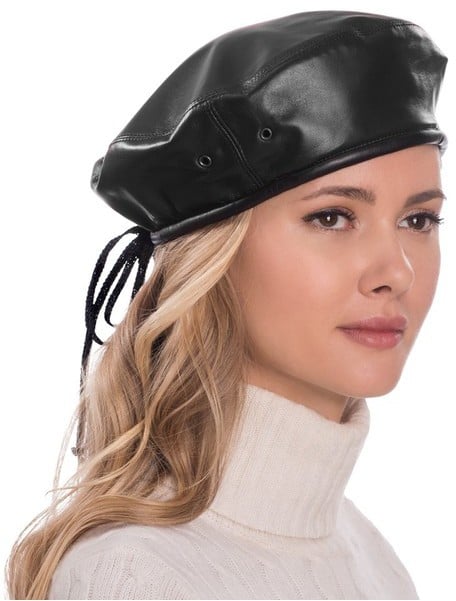 Eric Javits Leather Beret