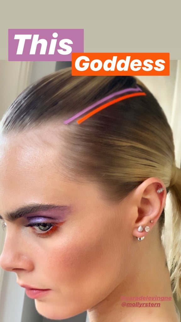 Cara Delevingne's Colourful Side Part at Carnival Row 2019