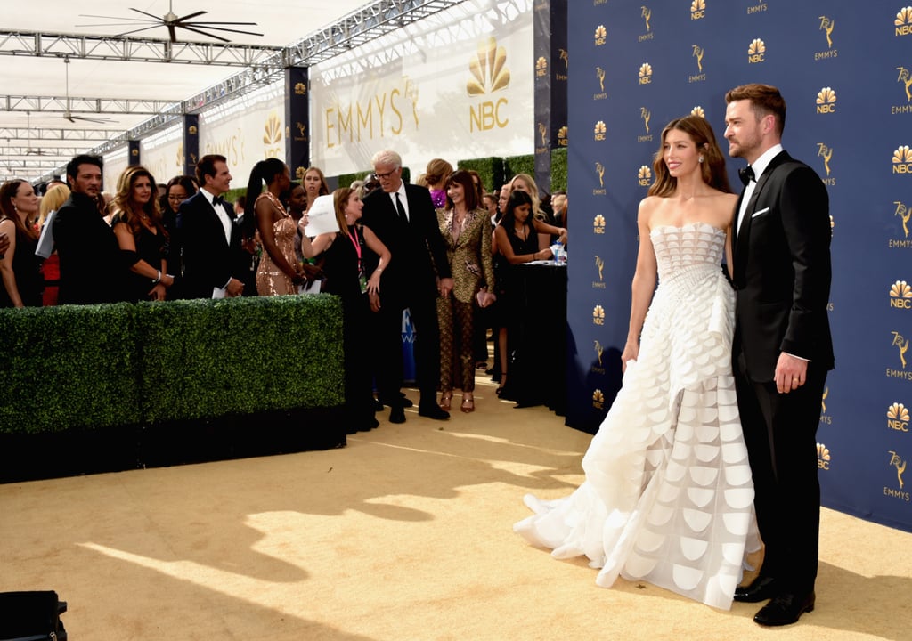 Justin Timberlake and Jessica Biel at the 2018 Emmys