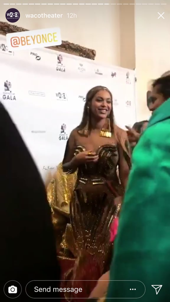 Beyonce Wearing Gold Dress 2018 Wearable Art Gala