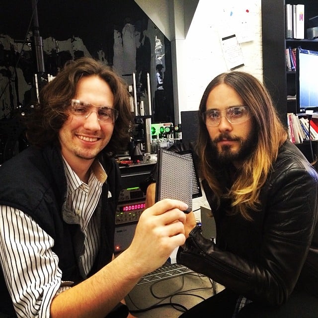 "Me + Austen Heinz of Cambrian Genomics," Jared captioned his snap.
Source: Instagram user jaredleto