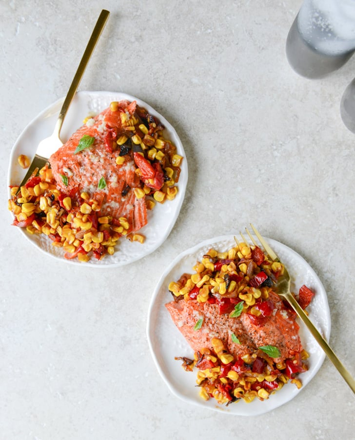 Garlic Butter Salmon With Caramelized Shallot Relish