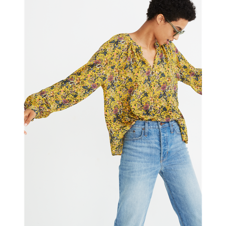 Silk Floral Top