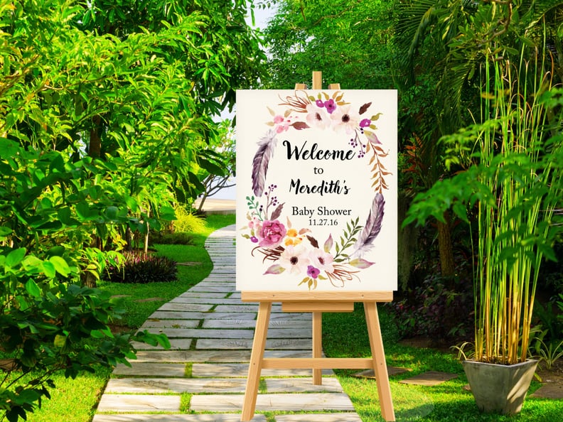 Boho Baby Welcome Sign