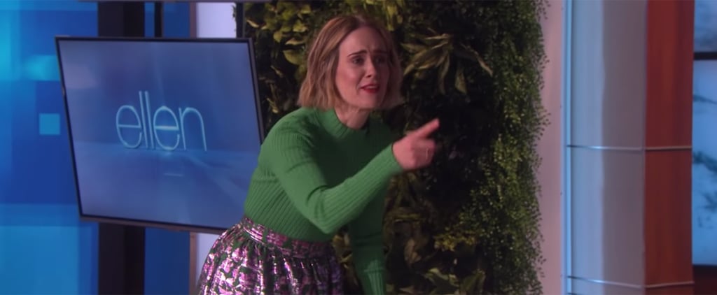 Sarah Paulson Getting Scared on The Ellen Show Jan. 2019