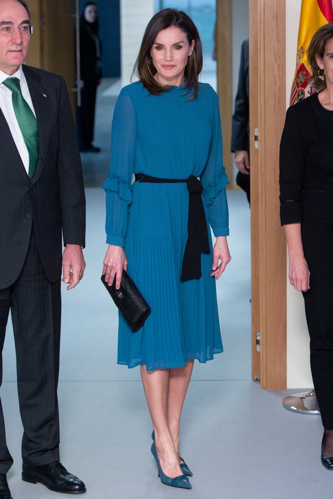 Queen Letizia's Blue Zara Jumpsuit January 2019
