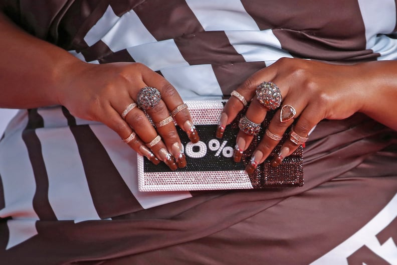 Lizzo's Glittery Cocoa Nails at the 2020 BRIT Awards