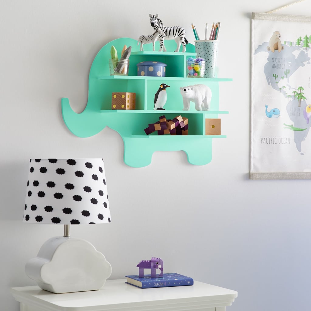 Drew Barrymore Flower Kids Mint Chip Elephant Wall Shelf