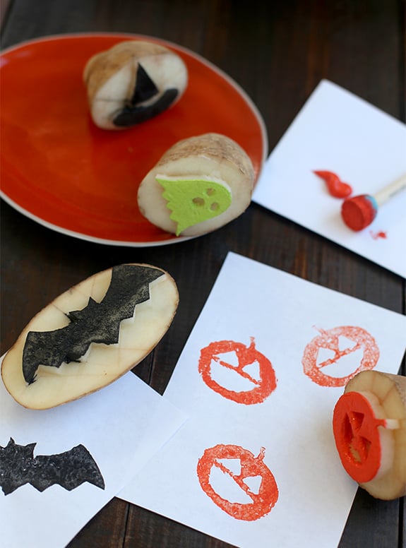 Halloween Potato Stamps