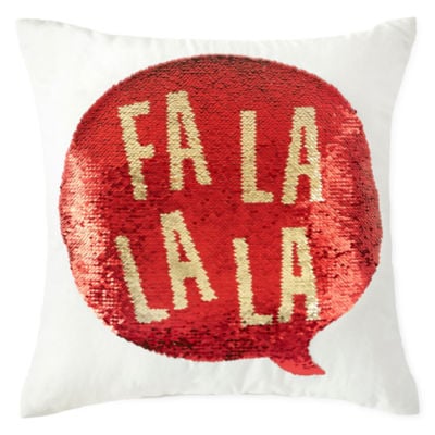 North Pole Trading Co. Fa-La-La-La Throw Pillow