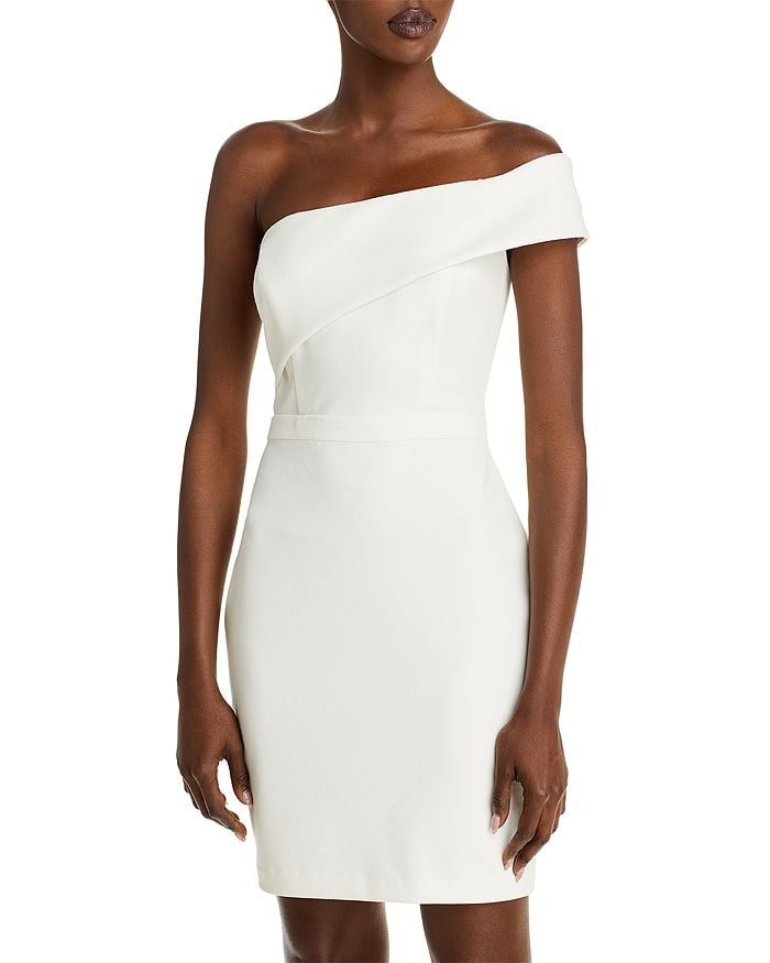 Short Wedding Dress Idea AQUA Scuba Crepe Dress These 16 Short