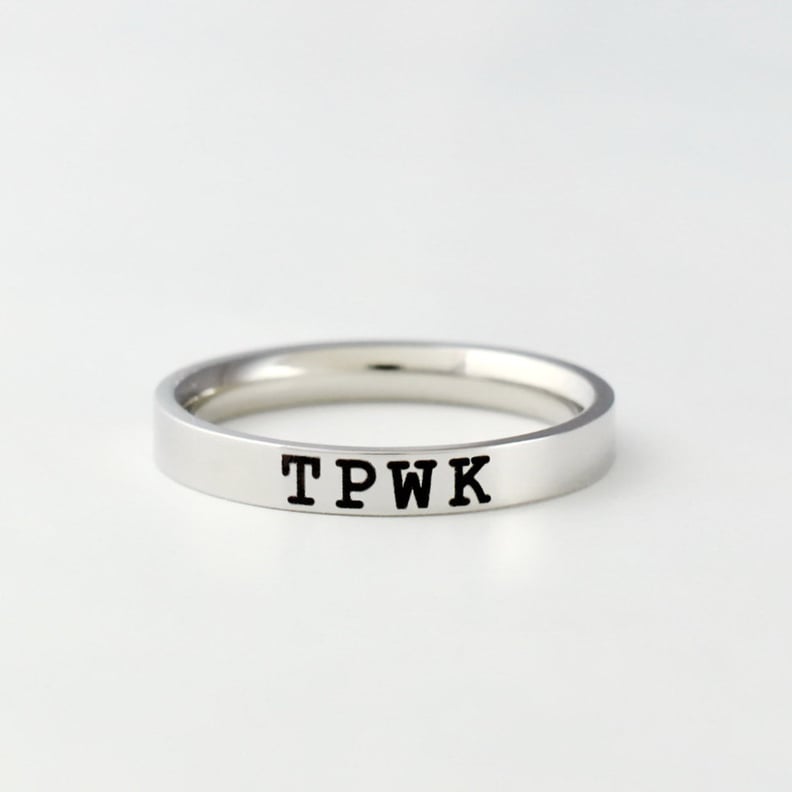 Love Statement Gifts TPWK Dainty Stainless Steel Stacking Band Ring