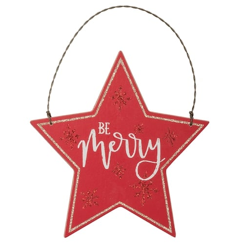 "Be Merry" Star Christmas Ornament
